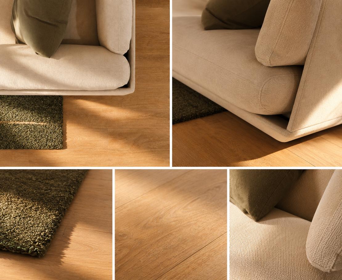 Selezione dei materiali: legno, tessuti e pietra